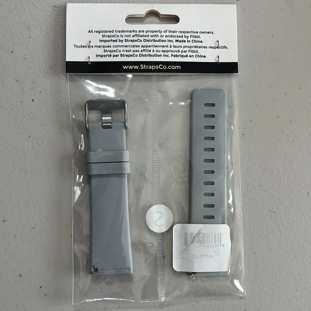 Strapsco Classic Active Band for Fitbit Versa Versa 2 Gray NIP